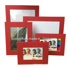 Ассорти из цветной красной текстурированной бумаги для искусства Рекламная подарочная рамка для фотографий